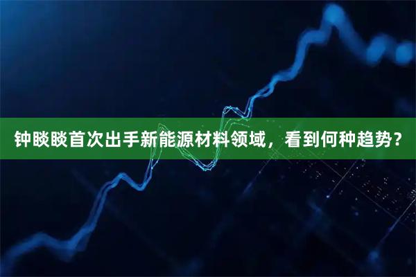 钟睒睒首次出手新能源材料领域,看到何种趋势?